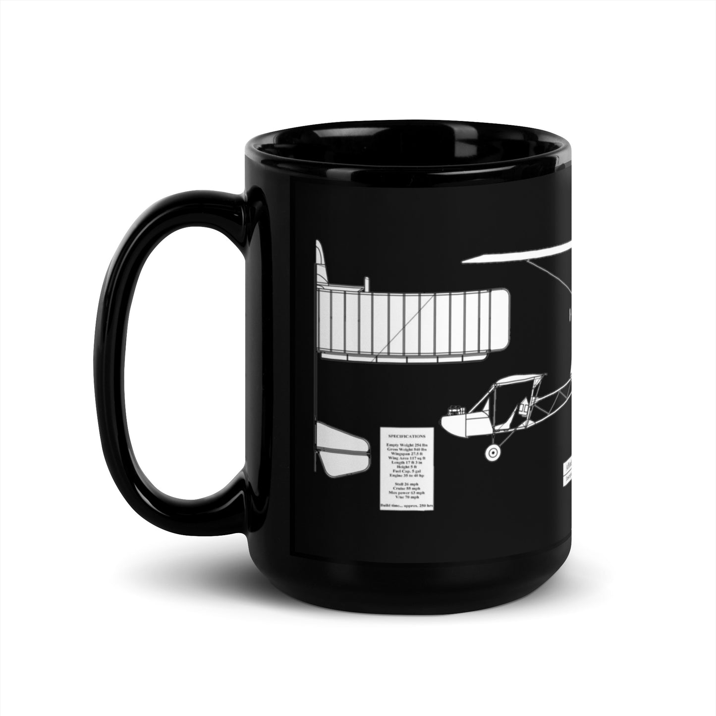 Official Affordaplane Black Glossy Mug