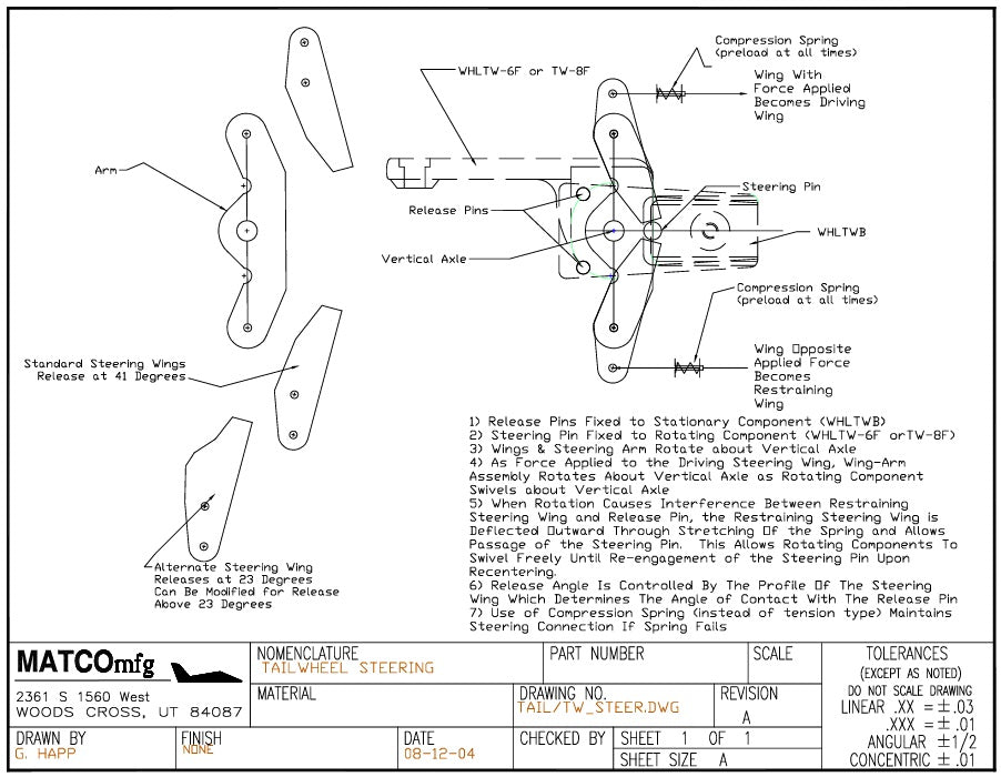 MATCO T6 SOLID 6-INCH TAILWHEEL