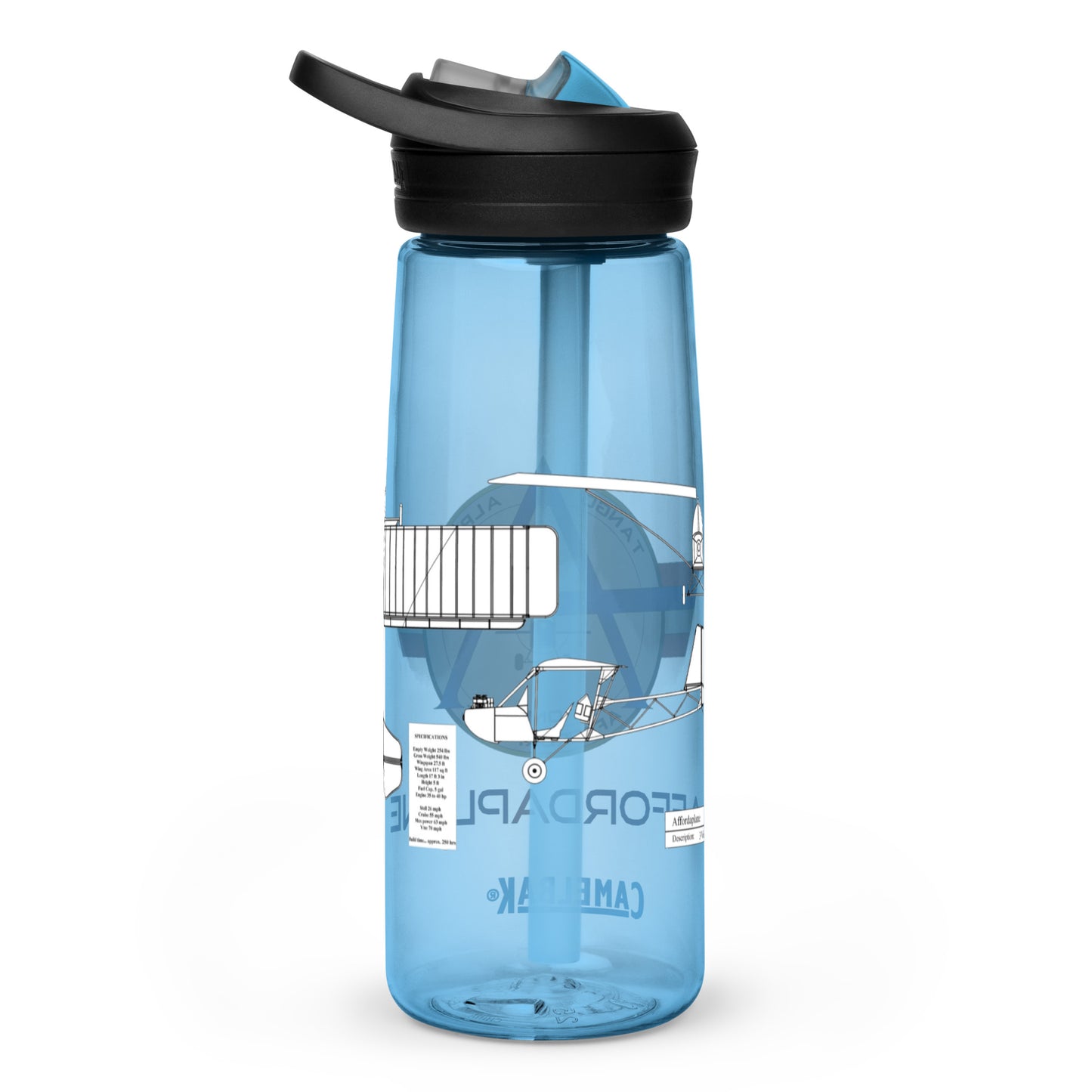 Official Affordaplane Logo Sports water bottle