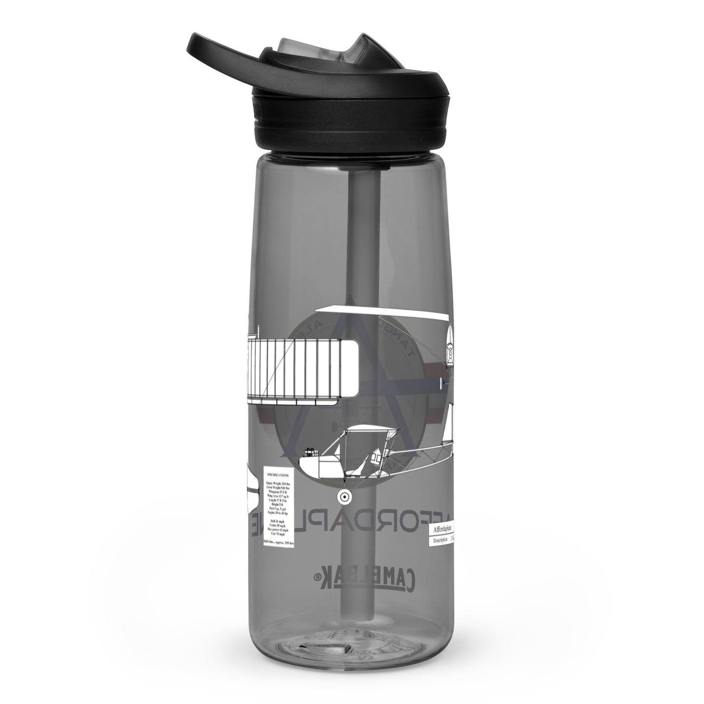 Official Affordaplane Logo Sports water bottle