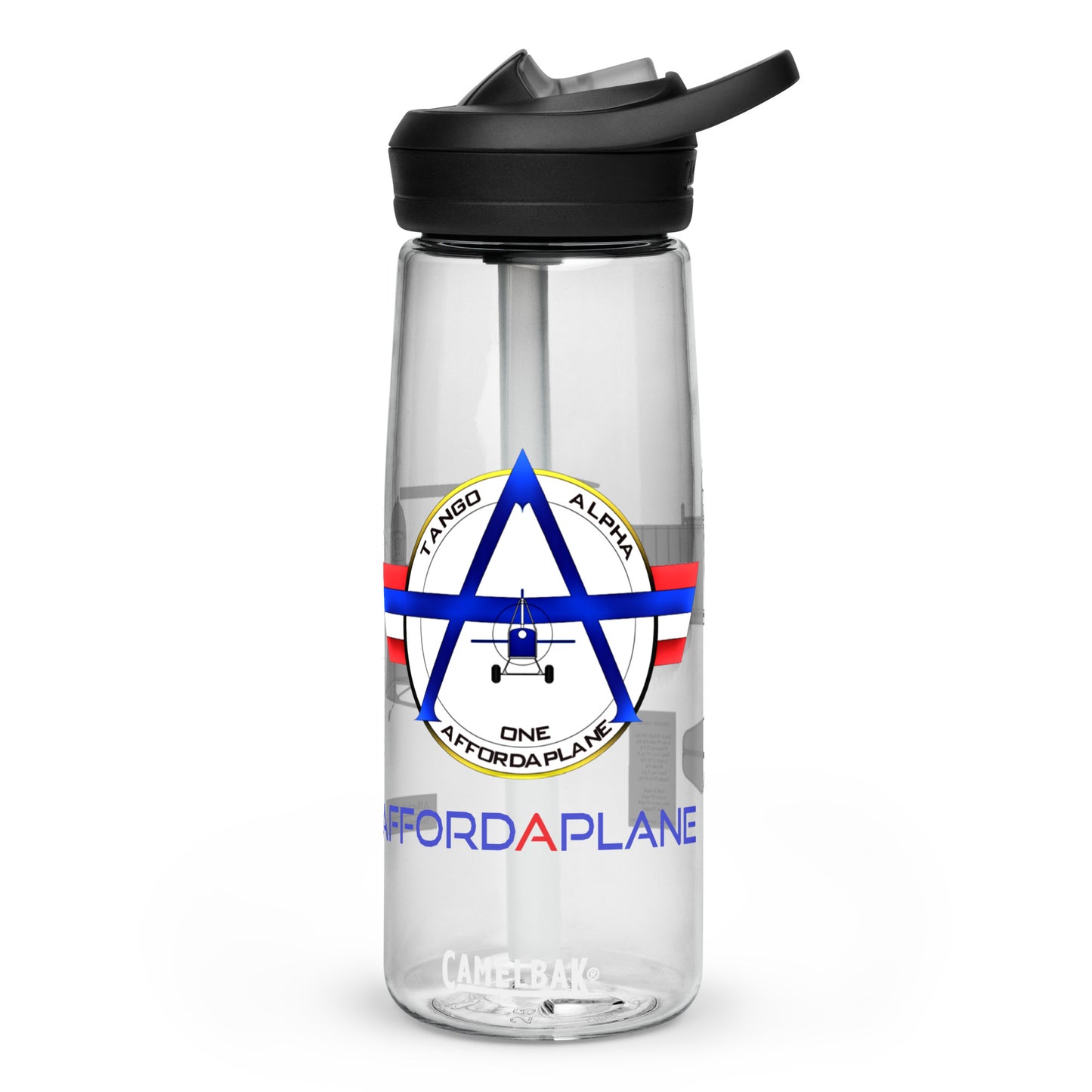 Official Affordaplane Logo Sports water bottle
