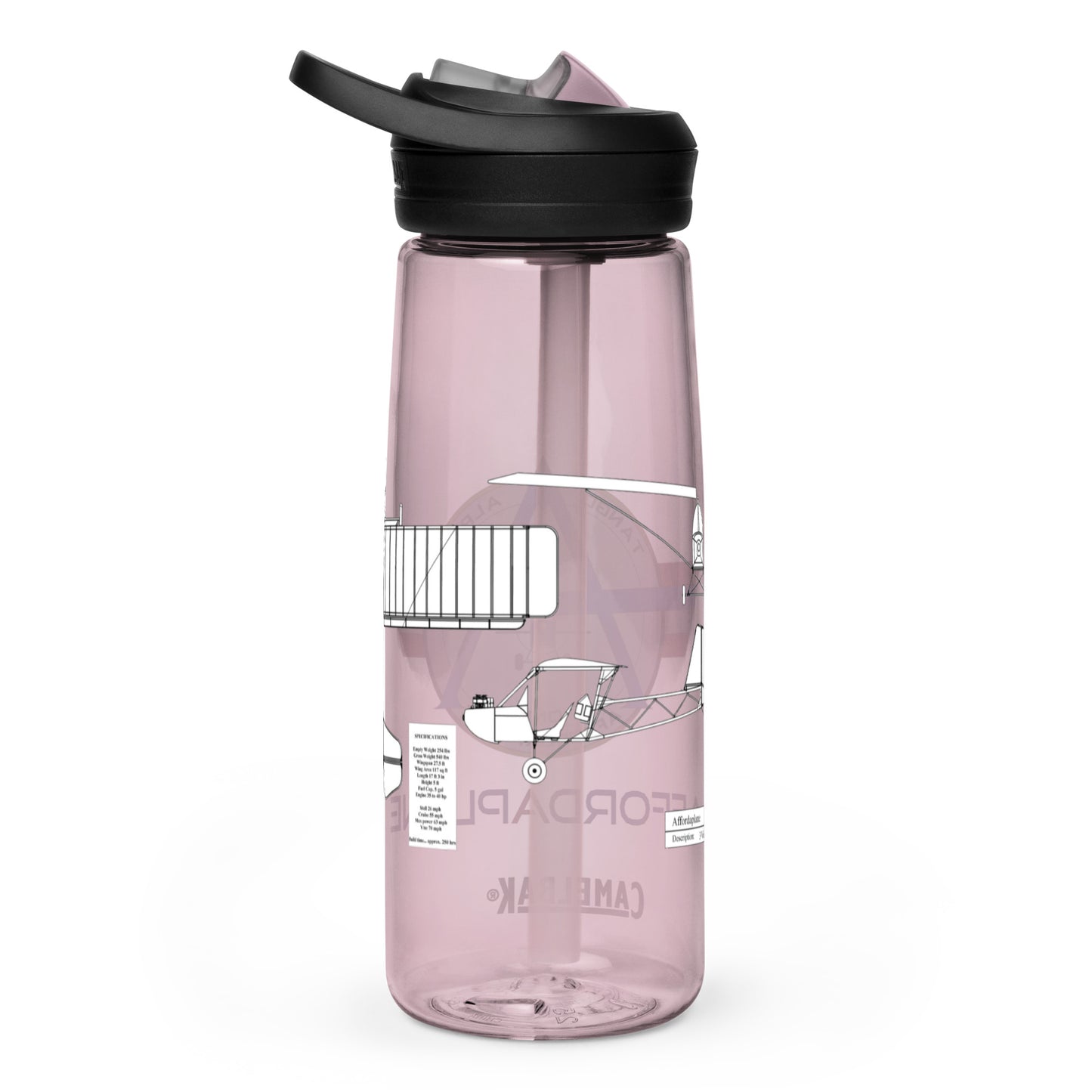 Official Affordaplane Logo Sports water bottle