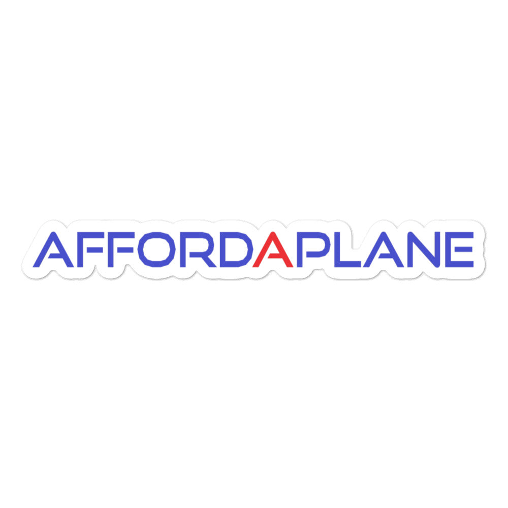 OFFICIAL AFFORDAPLANE FONT STICKER