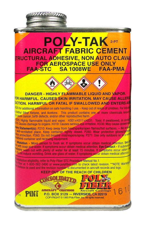 POLY FIBER POLY-TAK CEMENT 1 Pint